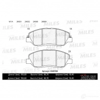 Тормозные колодки дисковые, комплект MILES 1436967848 UM 8QP4A E500148 - Изображение 2