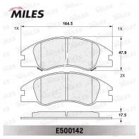 Тормозные колодки дисковые, комплект MILES 1436967842 E500142 RZB 5Q - Изображение 2