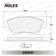 Тормозные колодки дисковые, комплект MILES 1436967841 4XX 4A E500141 - Изображение 2