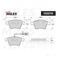 Тормозные колодки дисковые, комплект MILES E500116 K N8604 1436967824 - Изображение 2