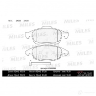 Тормозные колодки дисковые, комплект MILES 1436967811 E500093 NNA H8D5 - Изображение 2