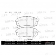 Тормозные колодки дисковые, комплект MILES E500055 1436967798 U KN6RK - Изображение 2