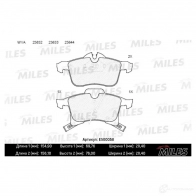 Тормозные колодки дисковые, комплект MILES 1436967799 I E3VL E500058 - Изображение 2