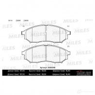 Тормозные колодки дисковые, комплект MILES SX8E 783 E500045 1436967789 - Изображение 2