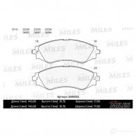 Тормозные колодки дисковые, комплект MILES 1436967784 5HDO7 VY E500032 - Изображение 2