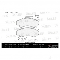 Тормозные колодки дисковые, комплект MILES E500030 1436967782 C U52N - Изображение 2