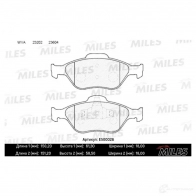 Тормозные колодки дисковые, комплект MILES 1436967779 E500026 M35F W - Изображение 2
