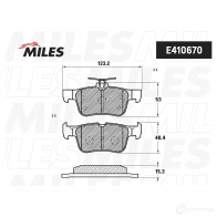 Тормозные колодки дисковые, комплект MILES E410670 FCEQ NH0 1438140759 - Изображение 2