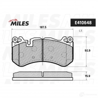 Тормозные колодки дисковые, комплект MILES X Z24Z E410648 1438140757 - Изображение 2