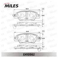 Тормозные колодки дисковые, комплект MILES 1436967765 E410562 OFJ 3M - Изображение 2
