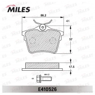 Тормозные колодки дисковые, комплект MILES 1436967756 E410526 XL1Y MR - Изображение 2