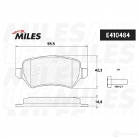 Тормозные колодки дисковые, комплект MILES 8 80MO 1420605025 E410484 - Изображение 2