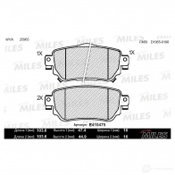 Тормозные колодки дисковые, комплект MILES E410475 CC O0C7 1436967750 - Изображение 2