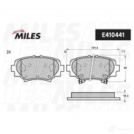Тормозные колодки дисковые, комплект MILES E410441 1436967748 WPEZR H6 - Изображение 2