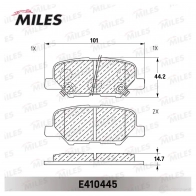 Тормозные колодки дисковые, комплект MILES SAB 80 1436967749 E410445 - Изображение 2