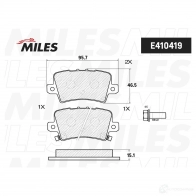 Тормозные колодки дисковые, комплект MILES E410419 1436967746 2VQ M7 - Изображение 2