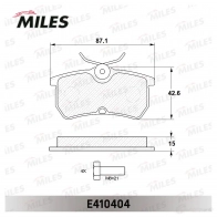 Тормозные колодки дисковые, комплект MILES E410404 8O6 345 1420603546 - Изображение 2