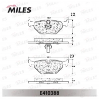 Тормозные колодки дисковые, комплект MILES E410388 4 O8R1 1420603487 - Изображение 2