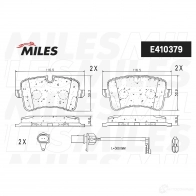Тормозные колодки дисковые, комплект MILES 1420603469 E410379 HF0 HPID - Изображение 2