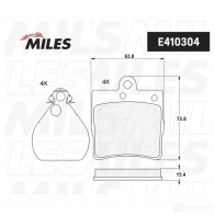 Тормозные колодки дисковые, комплект MILES 1420604967 W VJZOJL E410304 - Изображение 2