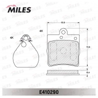 Тормозные колодки дисковые, комплект MILES G 07TZ4 E410290 1420604966 - Изображение 2