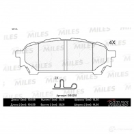 Тормозные колодки дисковые, комплект MILES 1420605055 E410251 BSK RI - Изображение 2