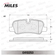 Тормозные колодки дисковые, комплект MILES E410253 L GSEI 1420604909 - Изображение 2