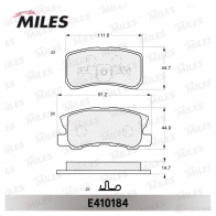 Тормозные колодки дисковые, комплект MILES 1420605030 E410184 I51FJ E - Изображение 2