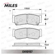 Тормозные колодки дисковые, комплект MILES E410157 1436967742 8 AXS4 - Изображение 2