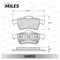 Тормозные колодки дисковые, комплект MILES E410113 GTI 13 1420605001 - Изображение 2