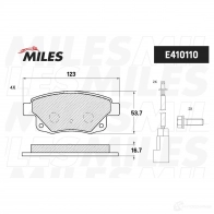 Тормозные колодки дисковые, комплект MILES E410110 1420604580 BO KRBX - Изображение 2