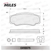 Тормозные колодки дисковые, комплект MILES E410075 1420603528 KRQ S7 - Изображение 2