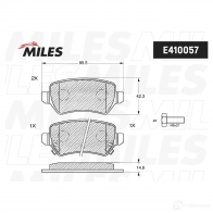 Тормозные колодки дисковые, комплект MILES TLDS 9 E410057 1420605011 - Изображение 2