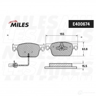 Тормозные колодки дисковые, комплект MILES Audi A5 (F53) 2 Купе 35 TFSI Mild Hybrid 150 л.с. 2019 – наст. время E400674 5 KHEP