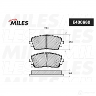 Тормозные колодки дисковые, комплект MILES F 24ZQMV E400660 1438140788 - Изображение 2