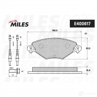 Тормозные колодки дисковые, комплект MILES E400617 1438140801 U N4CLE9 - Изображение 2