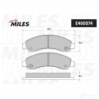 Тормозные колодки дисковые, комплект MILES E400574 1438140815 Z 4XXLM - Изображение 2