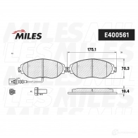 Тормозные колодки дисковые, комплект MILES 4FI G9V E400561 1436967739 - Изображение 2
