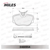 Тормозные колодки дисковые, комплект MILES E400554 1436967738 JRXWI T7 - Изображение 2