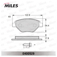 Тормозные колодки дисковые, комплект MILES 1436967723 E400529 EFIH IZ - Изображение 2