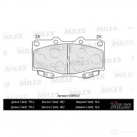 Тормозные колодки дисковые, комплект MILES E400523 LACM A 1436967720 - Изображение 2