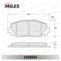 Тормозные колодки дисковые, комплект MILES E400504 1420605103 B QG1Q - Изображение 2