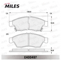 Тормозные колодки дисковые, комплект MILES 1420605062 UEE6 KD5 E400497 - Изображение 2