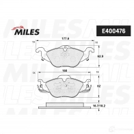 Тормозные колодки дисковые, комплект MILES E400476 CLGSX B 1420605008 - Изображение 2