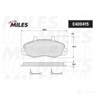 Тормозные колодки дисковые, комплект MILES 1420604583 I3F1 1LU E400415 - Изображение 2