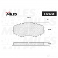 Тормозные колодки дисковые, комплект MILES GY AYBL E400368 1420604932 - Изображение 2