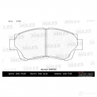 Тормозные колодки дисковые, комплект MILES 1420605078 1 HJOHET E400353 - Изображение 2