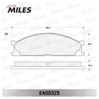 Тормозные колодки дисковые, комплект MILES E400325 1420605004 G PKF3A - Изображение 2