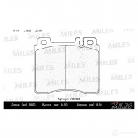 Тормозные колодки дисковые, комплект MILES E400326 1420604945 X4 1C0 - Изображение 2