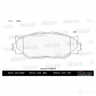 Тормозные колодки дисковые, комплект MILES E400313 7WY AGP 1420604917 - Изображение 2